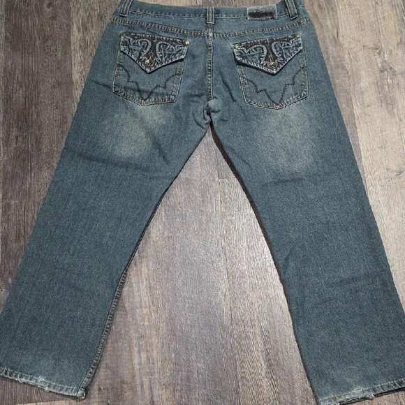 NBN Gear Men's Jeans Size 40x34 Embroidered Back Pocket Medium Wash - Picture 6 of 9